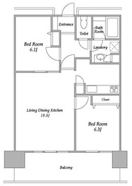 プラザタワー勝どき 3304 間取り図