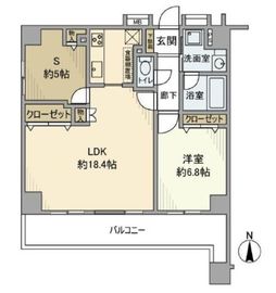 シティハイツ麻布十番 8階 間取り図