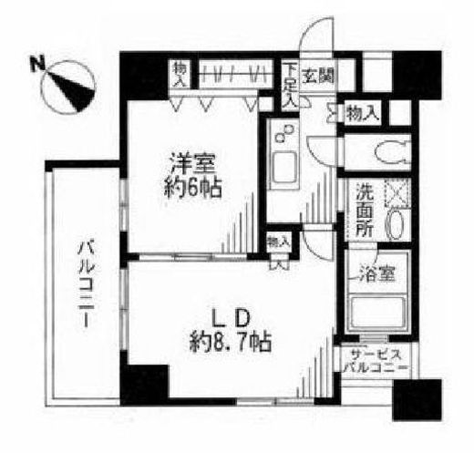 ドゥーエ東十条 601 間取り図