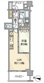 ル・サンク東京森下 4階 間取り図