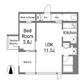 住吉コートクWEST 7階 間取り図