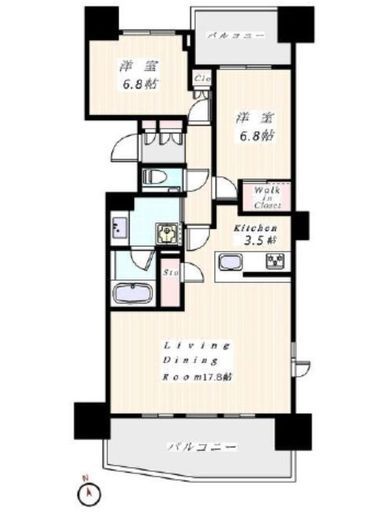 ザ・パークハウス東銀座 12階 間取り図
