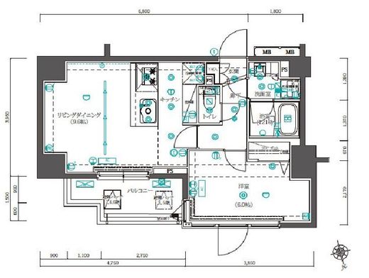 ALTERNA南大井 (オルタナ南大井) 203 間取り図