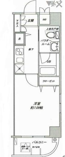 アセンションアイディ浅草 8階 間取り図