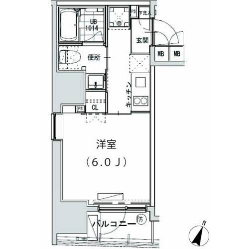 グランディオール広尾テラス 802 間取り図