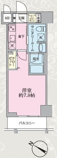 ステージグランデ日本橋人形町 8階 間取り図