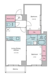 ドゥーエ西小山 604 間取り図