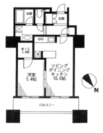 東京ツインパークス レフトウィング 11階 間取り図