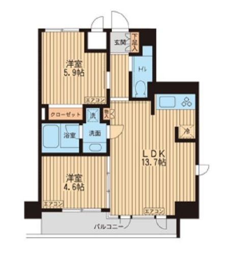 KDXレジデンス入谷 1103 間取り図