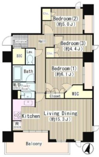 OASE用賀 E201 間取り図