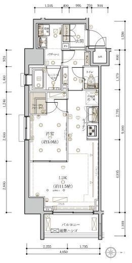 ステージグランデ元浅草 11階 間取り図
