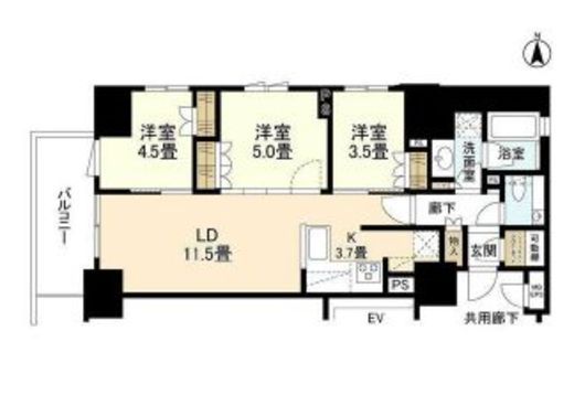 プレミスト蔵前 9階 間取り図