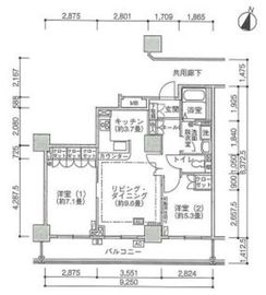 ジェイタワー西大井 13階 間取り図