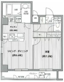 ガラ・ステージ麻布十番 12階 間取り図