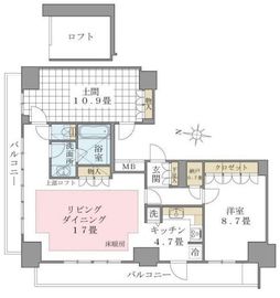 ブリリアイスト東雲キャナルコート 1401 間取り図