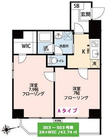 グラングスト文京 303 間取り図