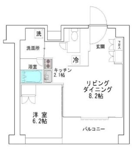 レクセル高田馬場 7階 間取り図