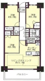 ジオ新宿若松町 9階 間取り図