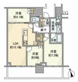 プラウドタワー小岩ファースト 20階 間取り図