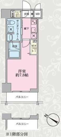 ステージグランデ日本橋人形町 3階 間取り図