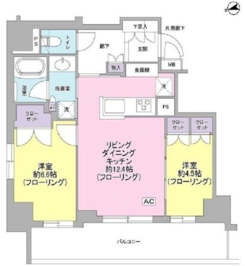 ジオ浅草三丁目 8階 間取り図