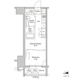 プラウドフラット日暮里 304 間取り図