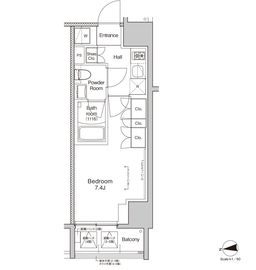 プラウドフラット日暮里 305 間取り図