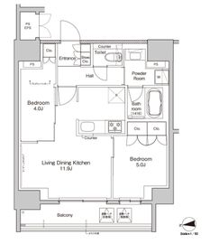 プラウドフラット日暮里 902 間取り図