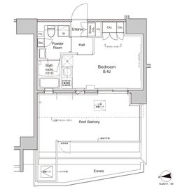 プラウドフラット日暮里 703 間取り図