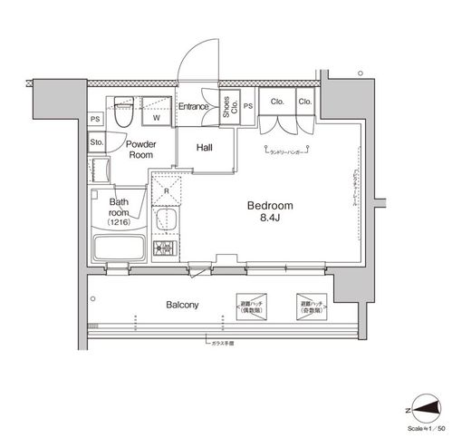 プラウドフラット日暮里 1103 間取り図