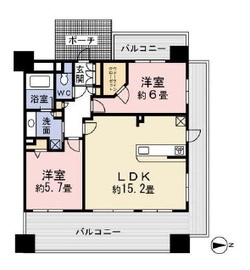 スカイクレストビュー東京 12階 間取り図