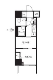 スパシエ蒲田グランドタワー 9階 間取り図