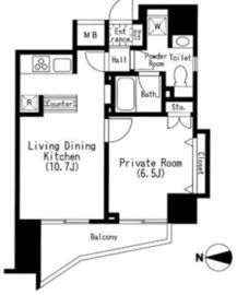 グラントレゾール西日暮里 4階 間取り図