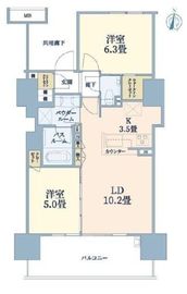 ザ・グランアルト錦糸町 7階 間取り図