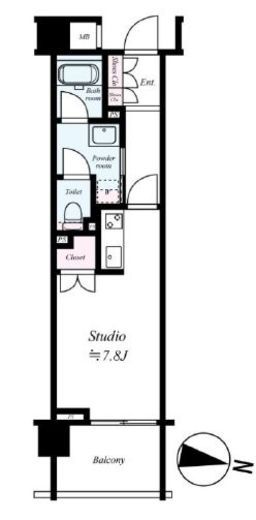 ブリリア神楽坂id 1階 間取り図