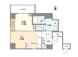 ONE ROOF FLAT TOGOSHI 1105 間取り図