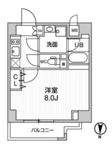 ALTERNA菊川Ⅱ (オルタナ菊川Ⅱ) 604 間取り図