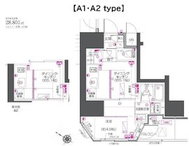 ZOOM中目黒 3階 間取り図