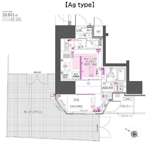 ZOOM中目黒 1階 間取り図