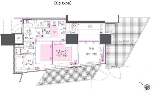 ZOOM中目黒 1階 間取り図