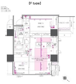 ZOOM中目黒 2階 間取り図