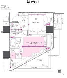 ZOOM中目黒 3階 間取り図