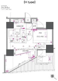 ZOOM中目黒 4階 間取り図