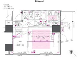 ZOOM中目黒 6階 間取り図