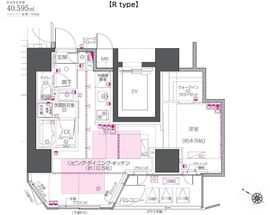 ZOOM中目黒 8階 間取り図