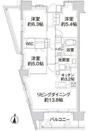 パークホームズ亀有ガーデンズコート 5階 間取り図