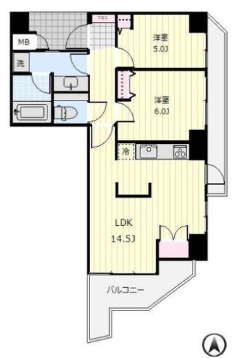 プロスペクト清澄庭園 207 間取り図