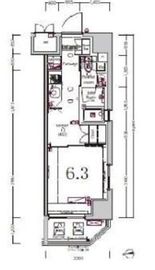 XEBEC上野 (ジーベック上野) 2F1 間取り図