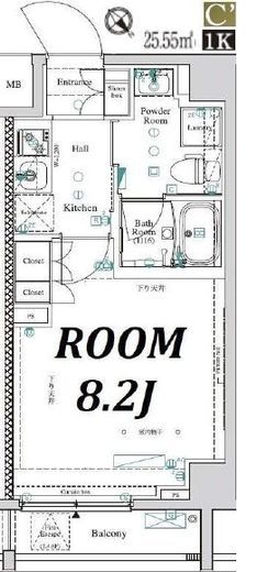 ガリシア大塚 4階 間取り図