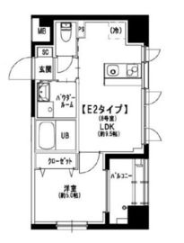 セヴェランス錦糸町 408 間取り図